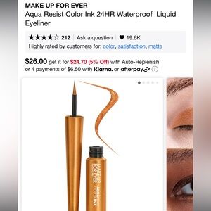 Makeup forever aqua resist color ink copper lava eyeliner
